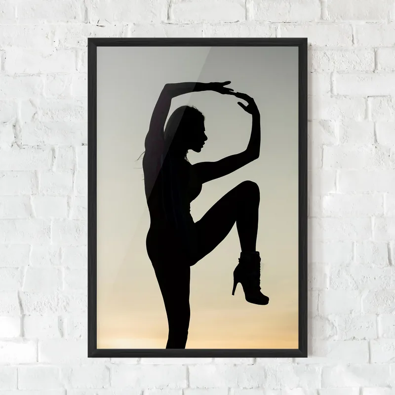 Gerahmte Poster Dance Silhouette Sunset Saisonangebot