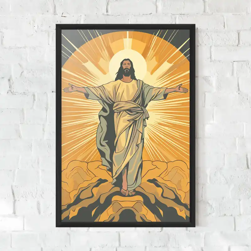 Gerahmte Poster Sunset Jesus Solange Der Vorrat Reicht