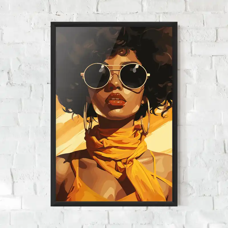 Kostenloser Rückversand Gerahmte Poster African Yellow Woman