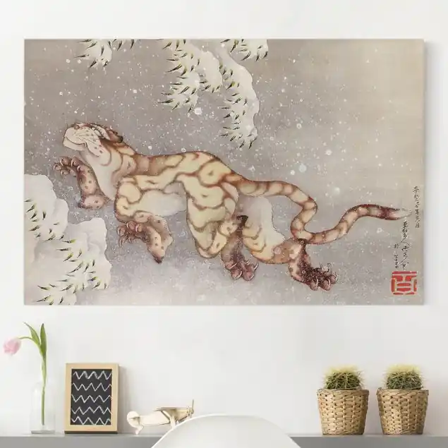 Katsushika Hokusai - Tiger in Schneesturm Abverkauf