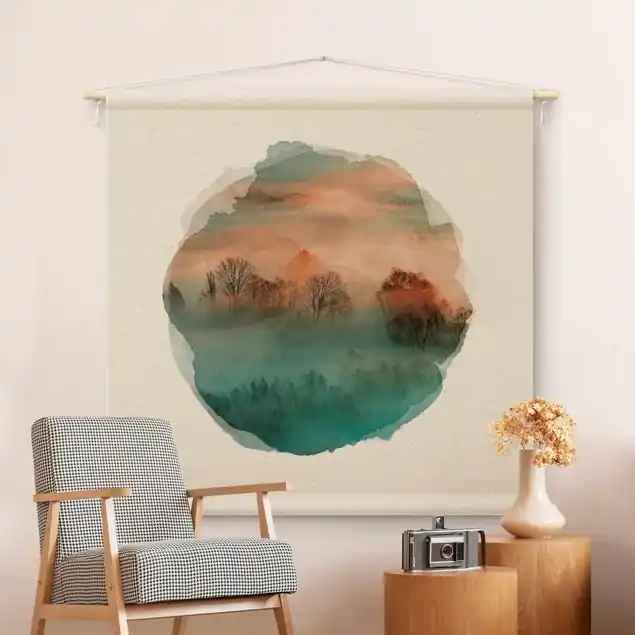 Wasserfarben - Nebel bei Sonnenaufgang Preisknaller