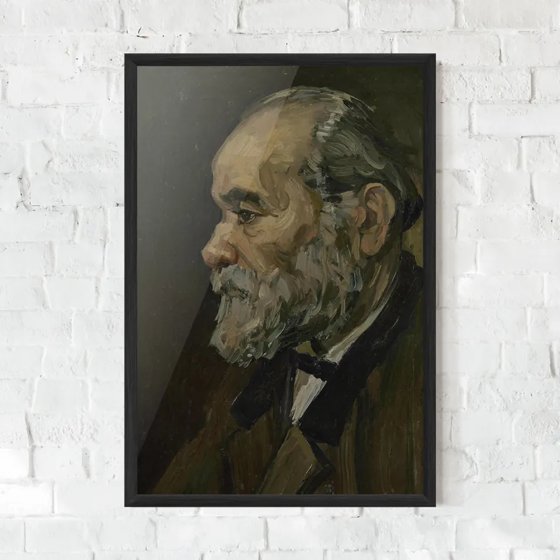 Zertifiziert Gerahmte Poster Portret Oude Man