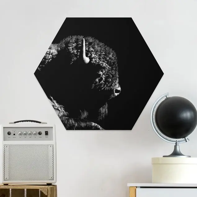 Bison vor Schwarz Schnäppchen