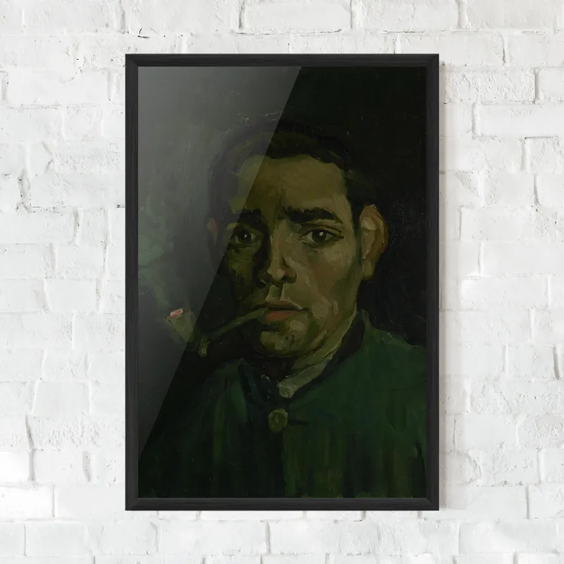 Kracherpreis Gerahmte Poster Kop Van Een Man
