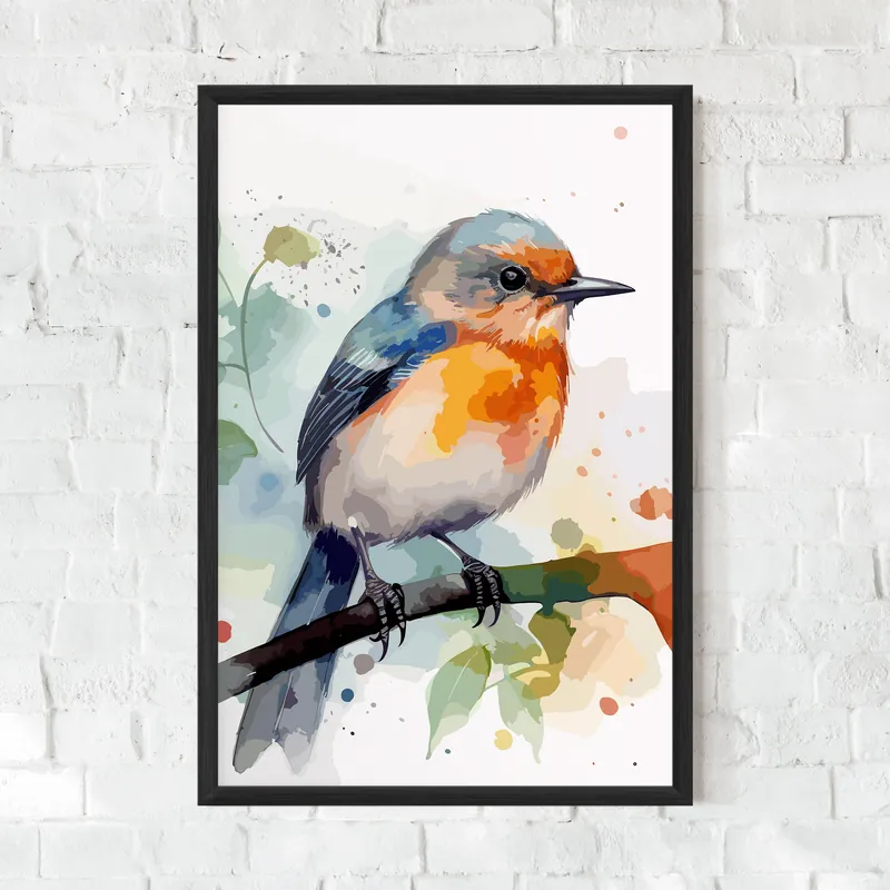 Bestseller Gerahmte Poster Pretty Orange Bird