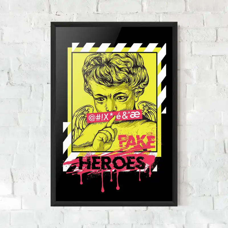 Gerahmte Poster Fake Heroes Heißes Angebot