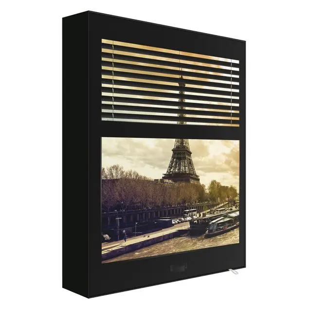 Fensterausblick Jalousie - Paris Eiffelturm Sonnenuntergang Neuheit