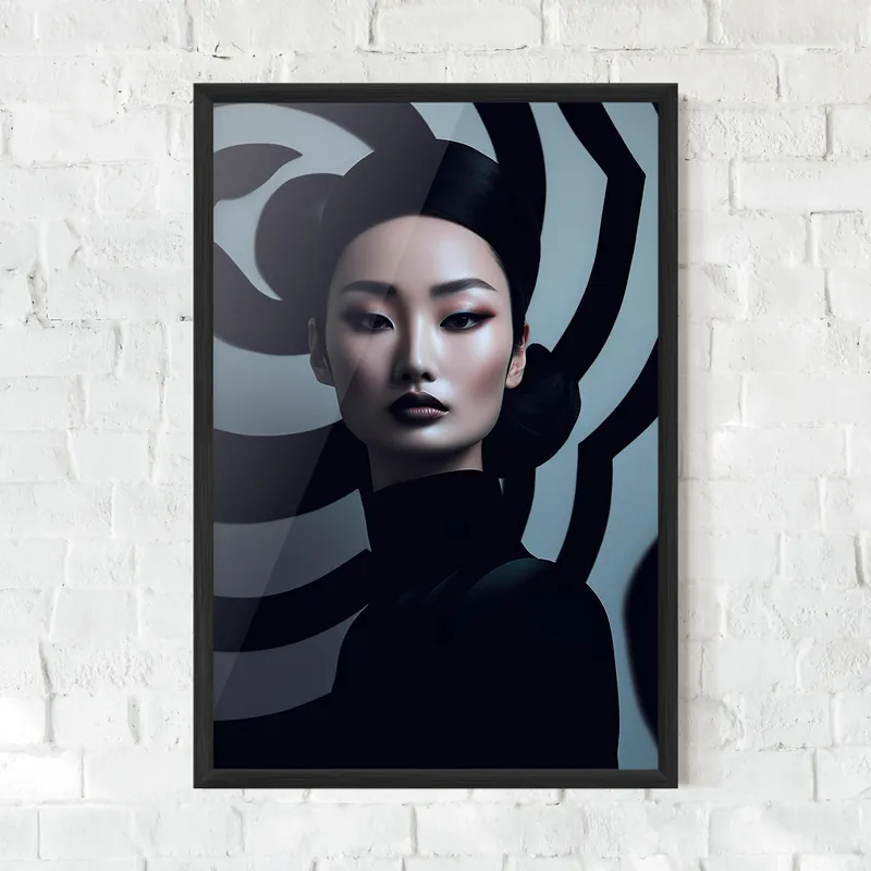 Gerahmte Poster Asiatic Black Outfit Finale Aktion