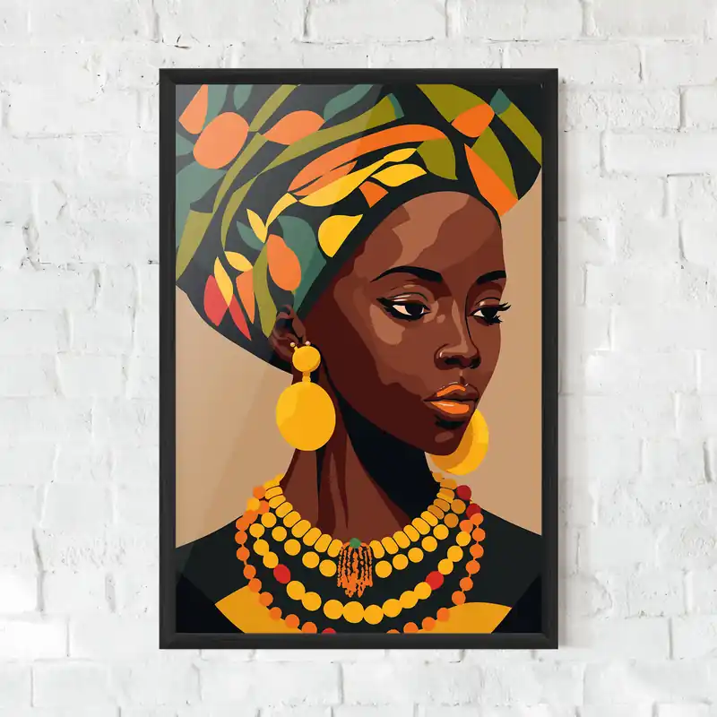 Aktuell Gerahmte Poster African Earrings