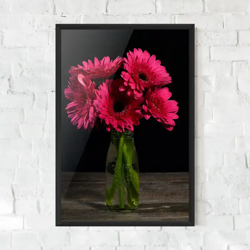 Gerahmte Poster Vase Strong Pink Sonderaktion