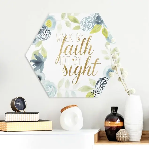 Preisreduziert Blumenkranz mit Spruch - Faith