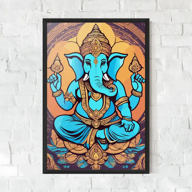 Gerahmte Poster Blue Elephant Günstig