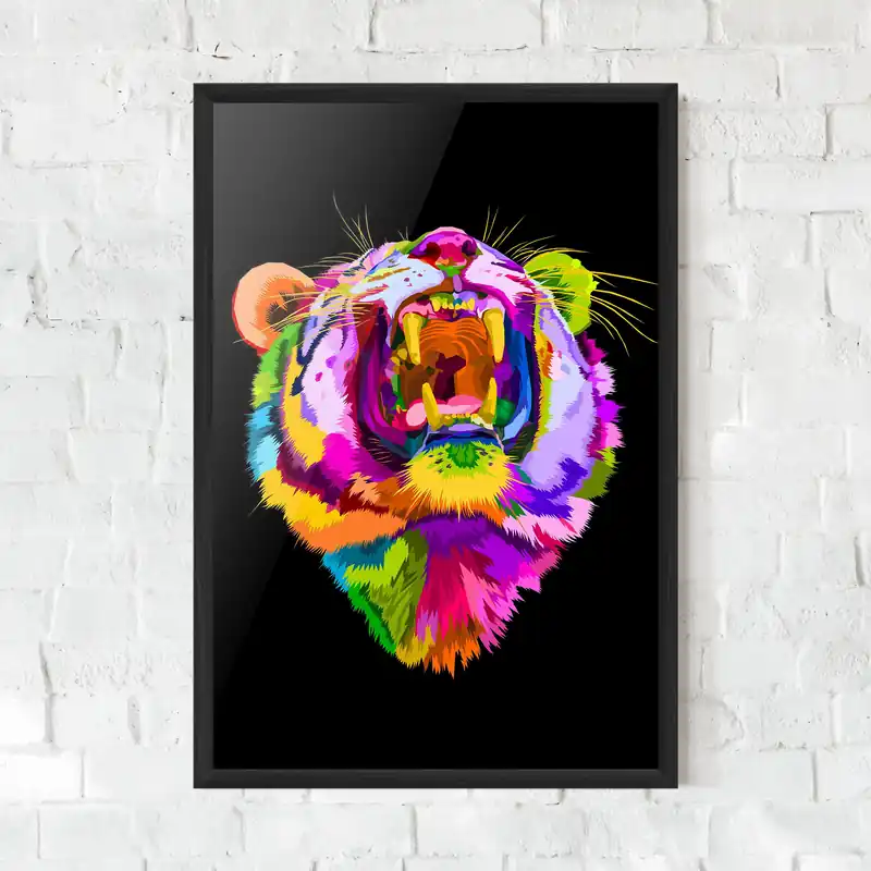 Wochenendangebot Gerahmte Poster Tiger Mix Color