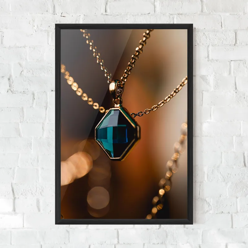 Solange Der Vorrat Reicht Gerahmte Poster Pretty Blue Necklace