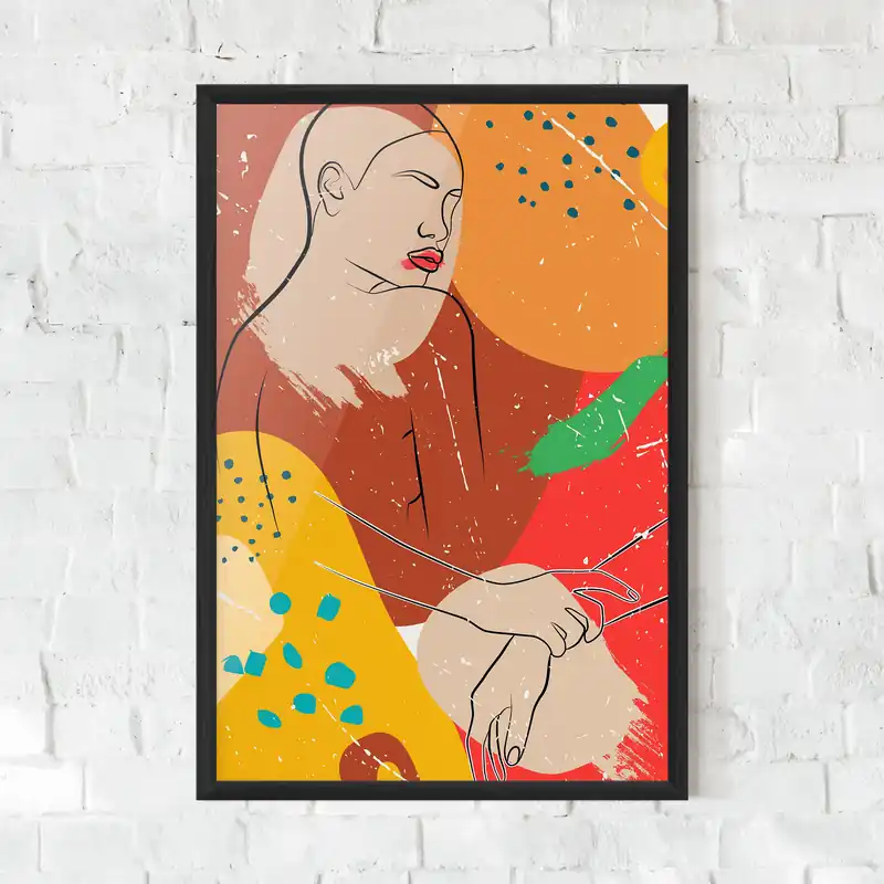 Gerahmte Poster Red Lips Style Neue Kollektion
