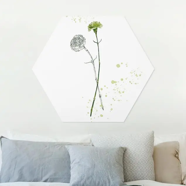 Direktkauf Botanisches Aquarell - Nelke