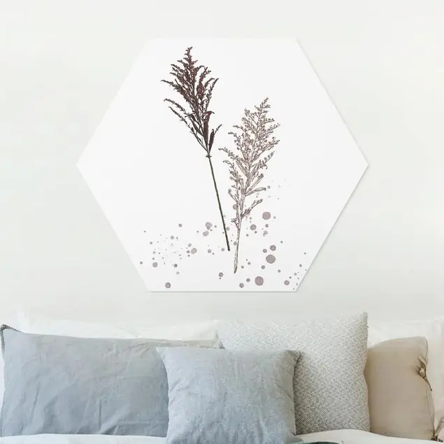 Botanisches Aquarell - Schwingelschilf Kostenloser Rückversand