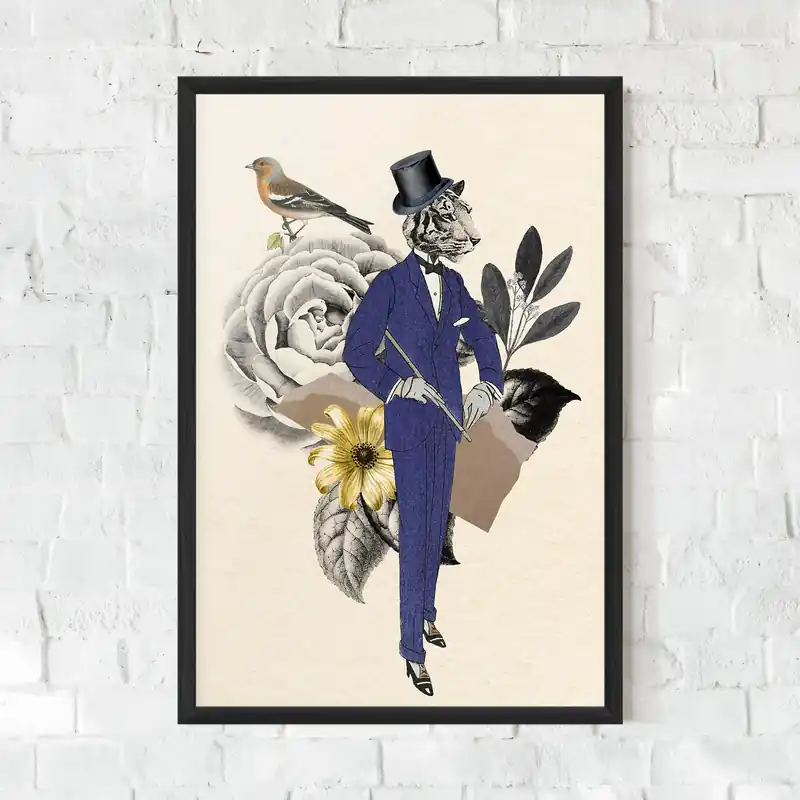 Gerahmte Poster Vintage Blue Suit Kracherpreis