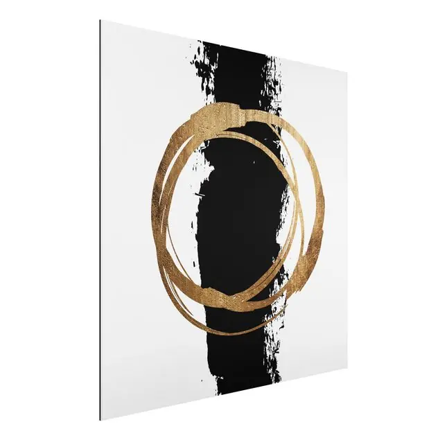 Billig Abstrakte Formen - Gold und Schwarz