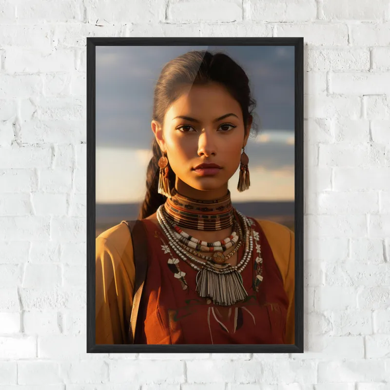 Gerahmte Poster Native American Desert Neue Ware