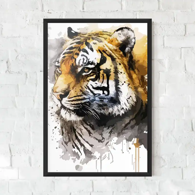 Gerahmte Poster Pretty Tiger Painting Geprüft