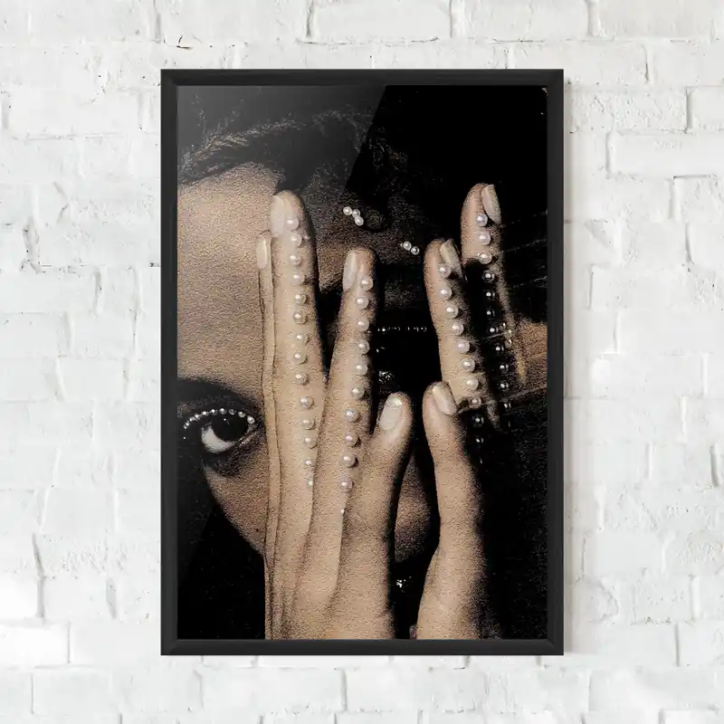 Kracherpreis Gerahmte Poster White Pearls