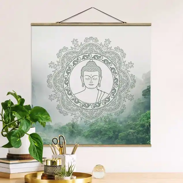 Buddha Mandala im Nebel Preisknaller