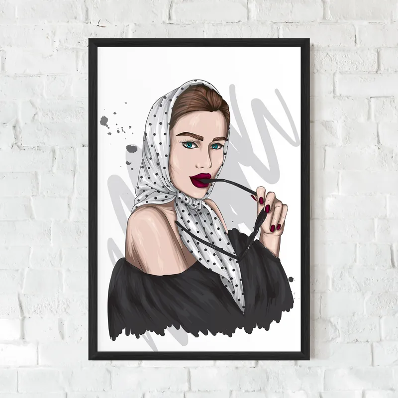 Letzte Chance Gerahmte Poster Woman With Glasses