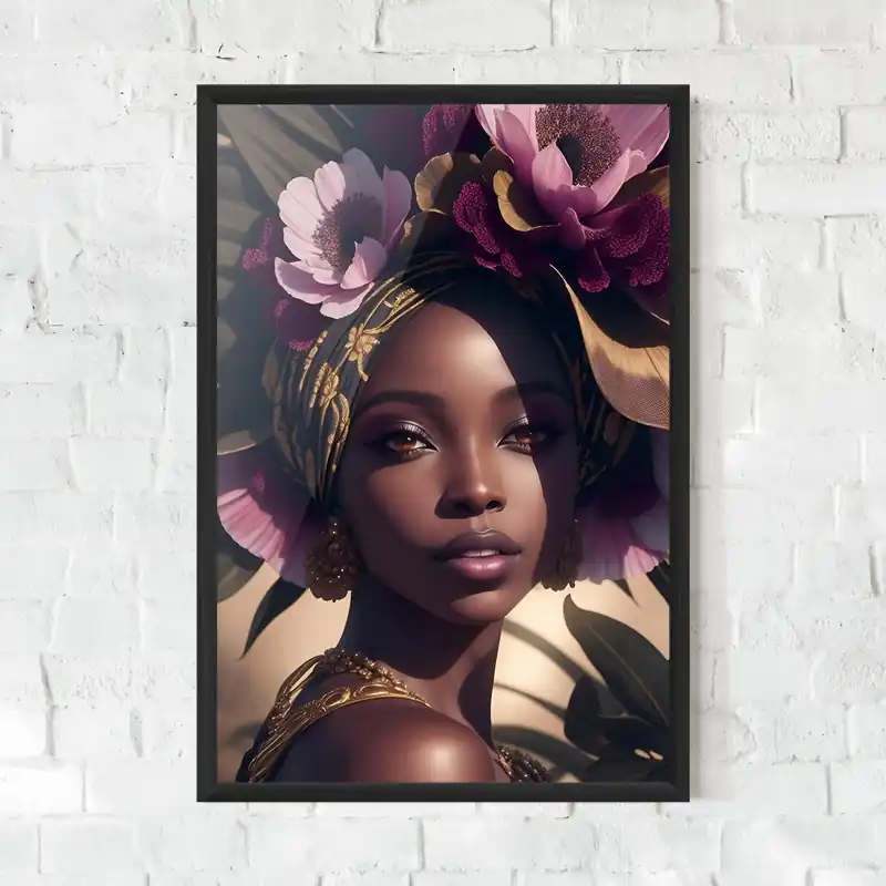 Gerahmte Poster Purple Flowers Turban Rabatt