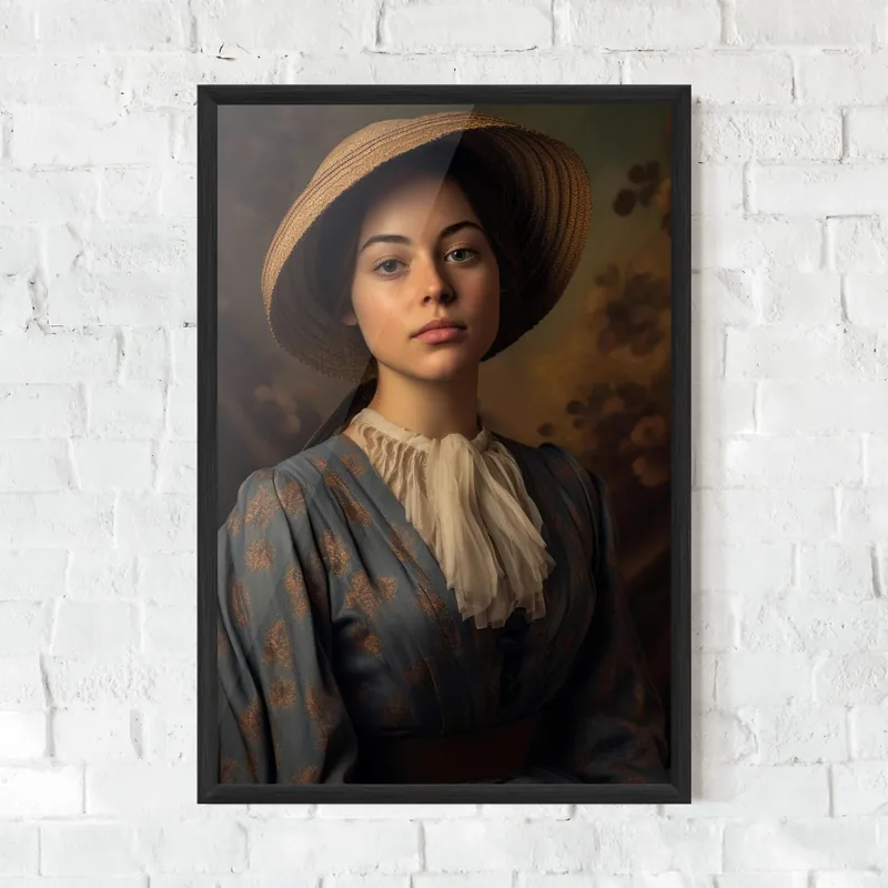 Neue Ware Gerahmte Poster Vintage Blue Dress