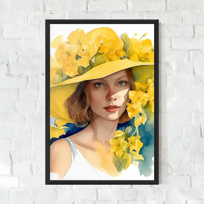 Gerahmte Poster Yellow Hat Flowers Bestseller
