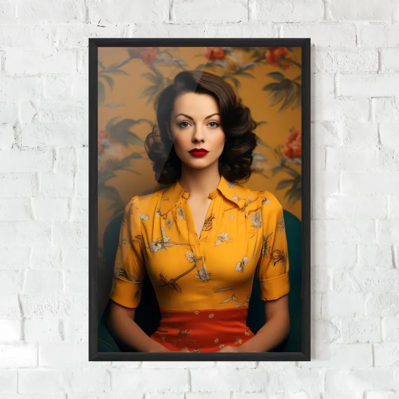 Gerahmte Poster Yellow Red Dress Geprüft