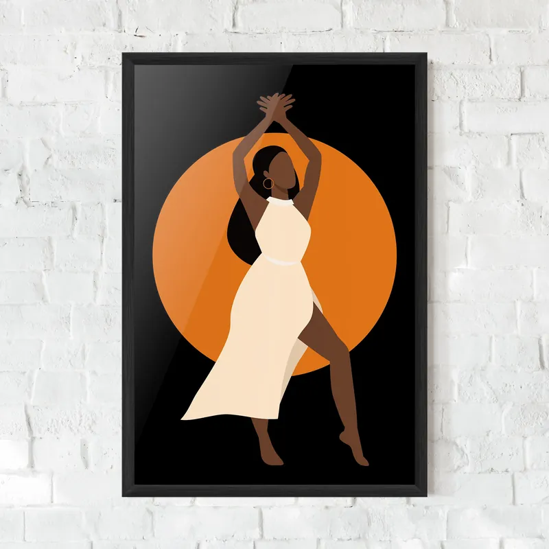 Super-Preis Gerahmte Poster White African Dress