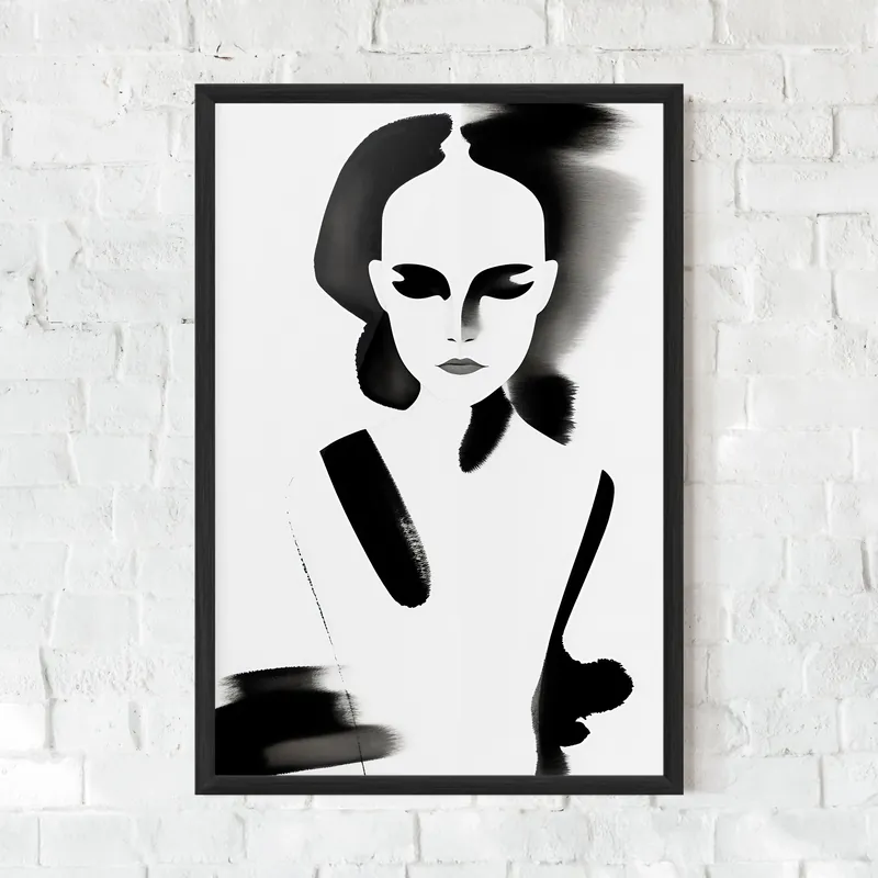 Ausverkauf Gerahmte Poster Woman Face Shilouette
