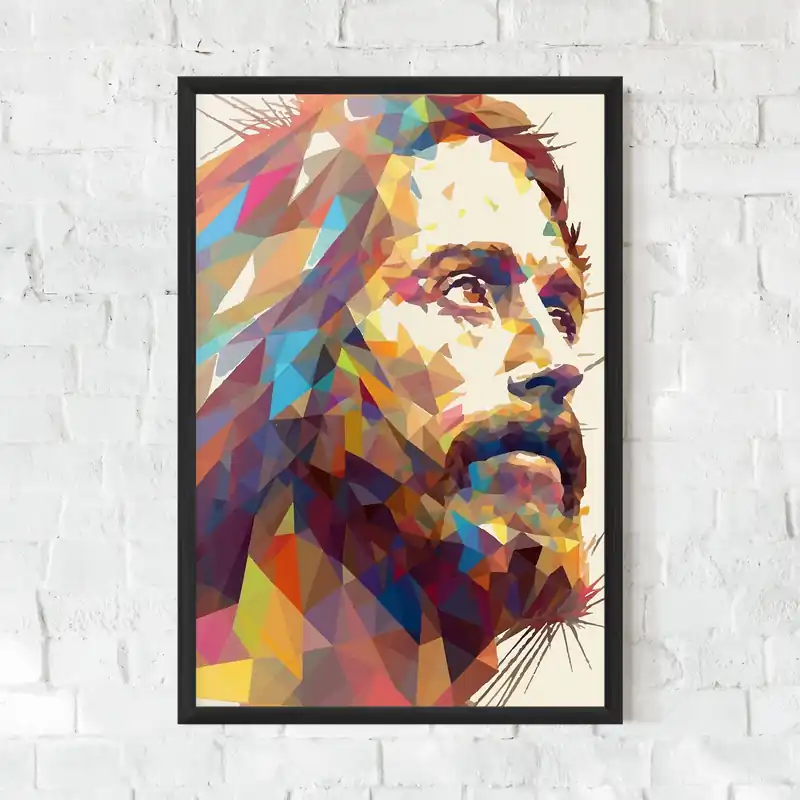 Gerahmte Poster Colorful Jesus Art Knallerangebot