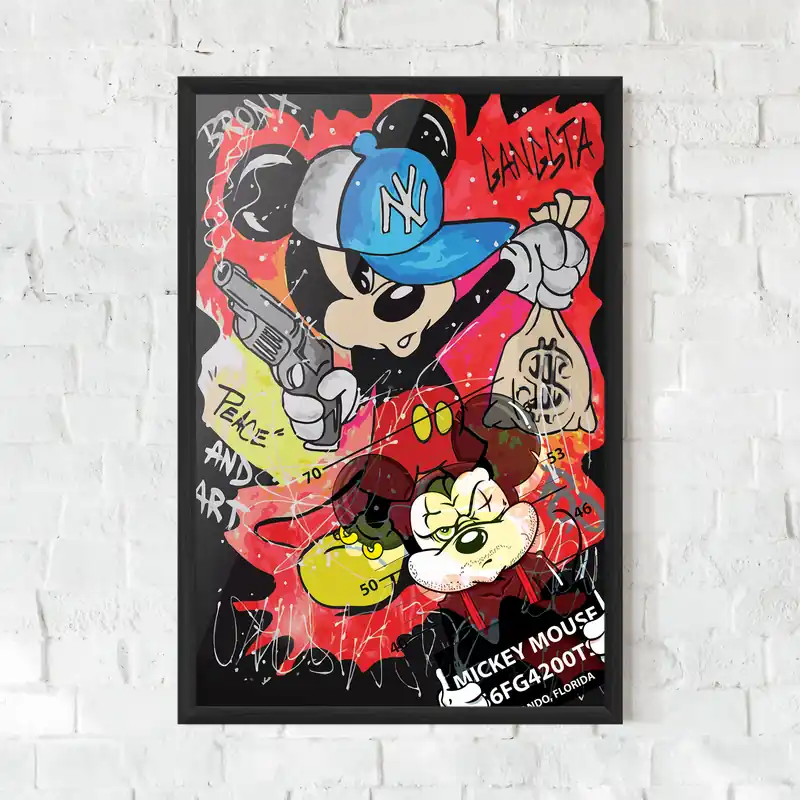 Must-Have Gerahmte Poster Gangsta Mickey