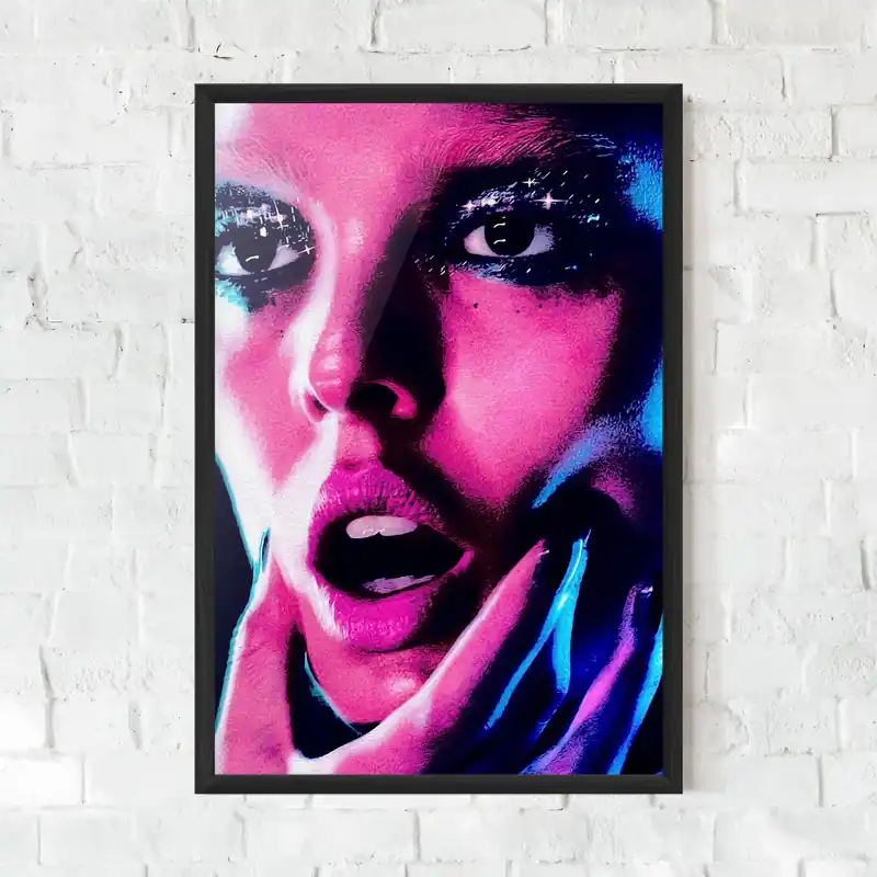 Gerahmte Poster Pink Blue Star Eye Preis Gesenkt