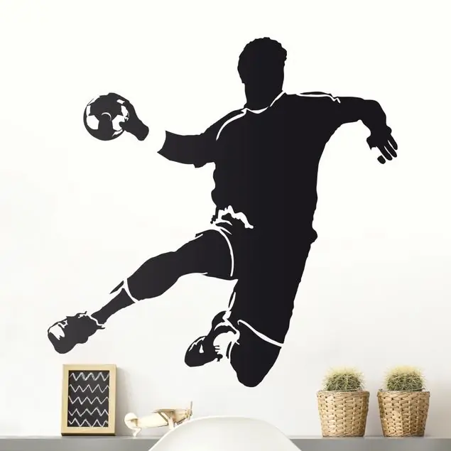 No.UL333 Handballer 1 Wandtattoo Billig