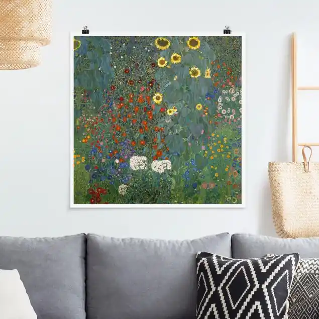 Begrenztes Angebot Gustav Klimt - Garten Sonnenblumen