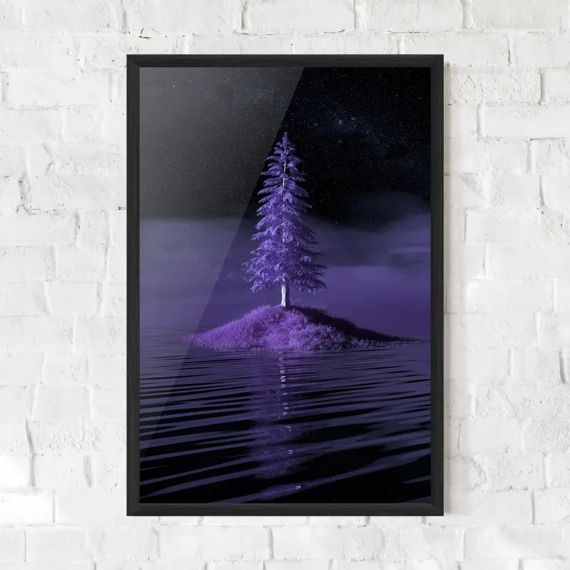 Gerahmte Poster Magenta Landscape Nur Heute