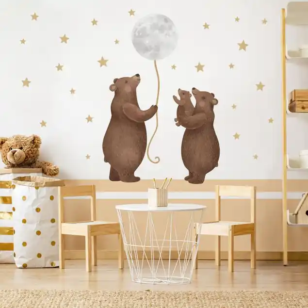 Top-Angebot Bis zum Mond - Bärenfamilie Wandtattoo