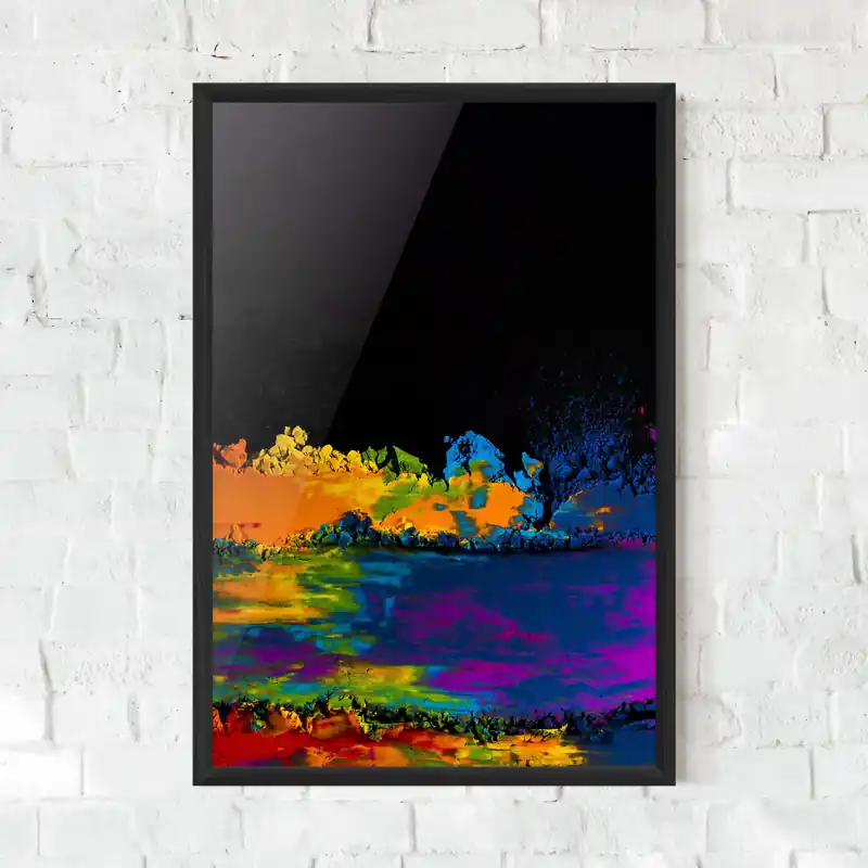 Abverkauf Gerahmte Poster Mixed Holi Colors