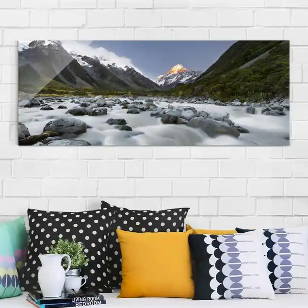 Highlight Aoraki über dem Hooker River