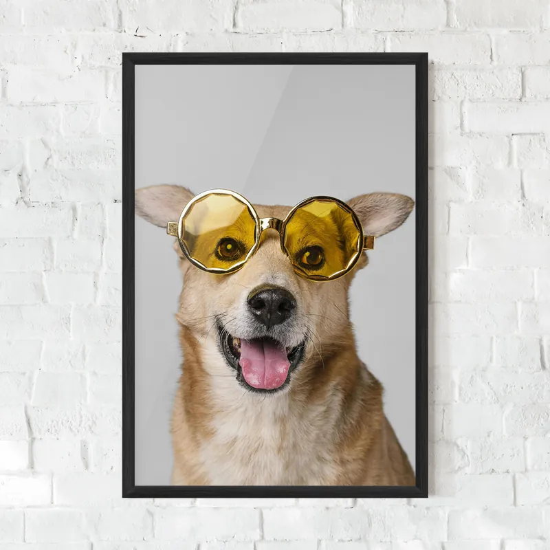 Sofort Bestellen Gerahmte Poster Cute Smiley Dog