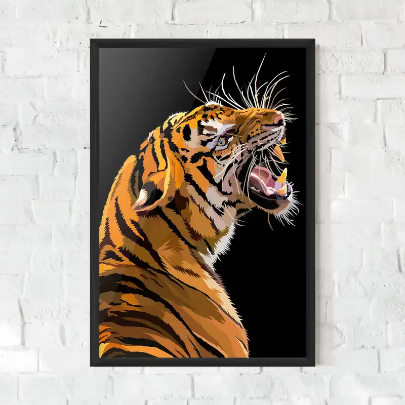 Gerahmte Poster Angry Tiger Super-Preis
