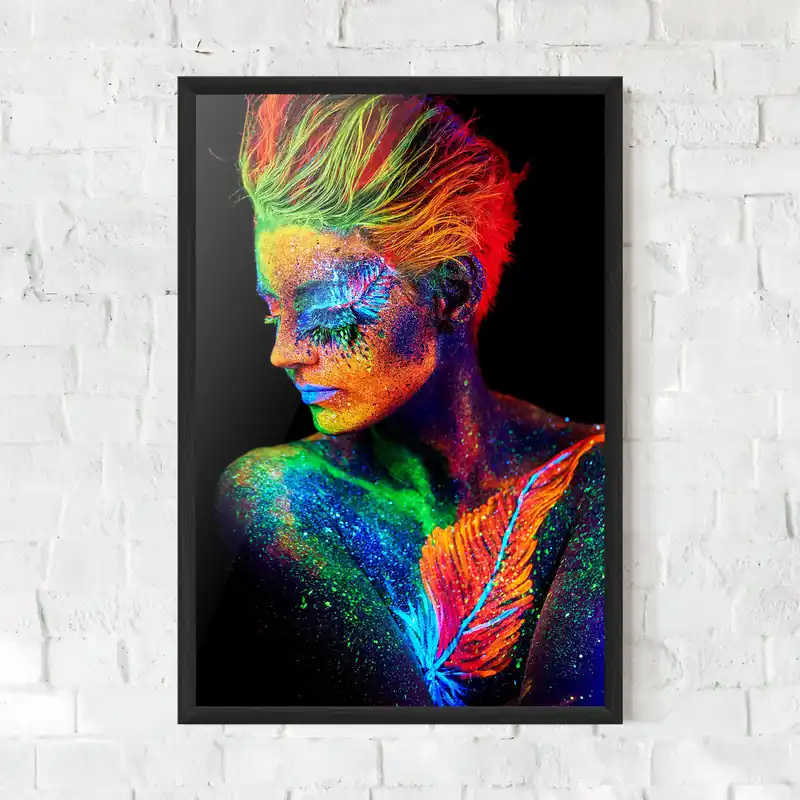 Gerahmte Poster Uv Makeup Portrait Letzte Chance