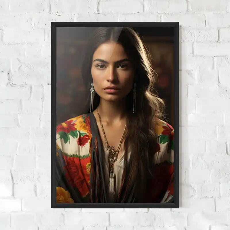 Billig Gerahmte Poster Colorful Shawl