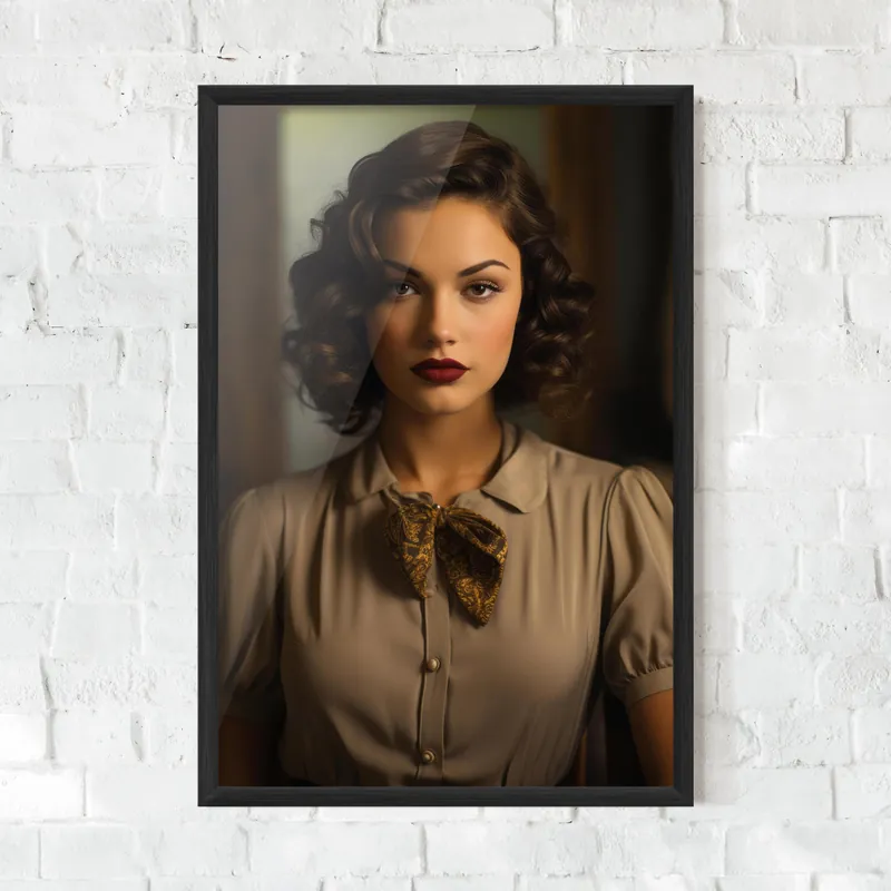 Kracherpreis Gerahmte Poster Beige Vintage Blouse