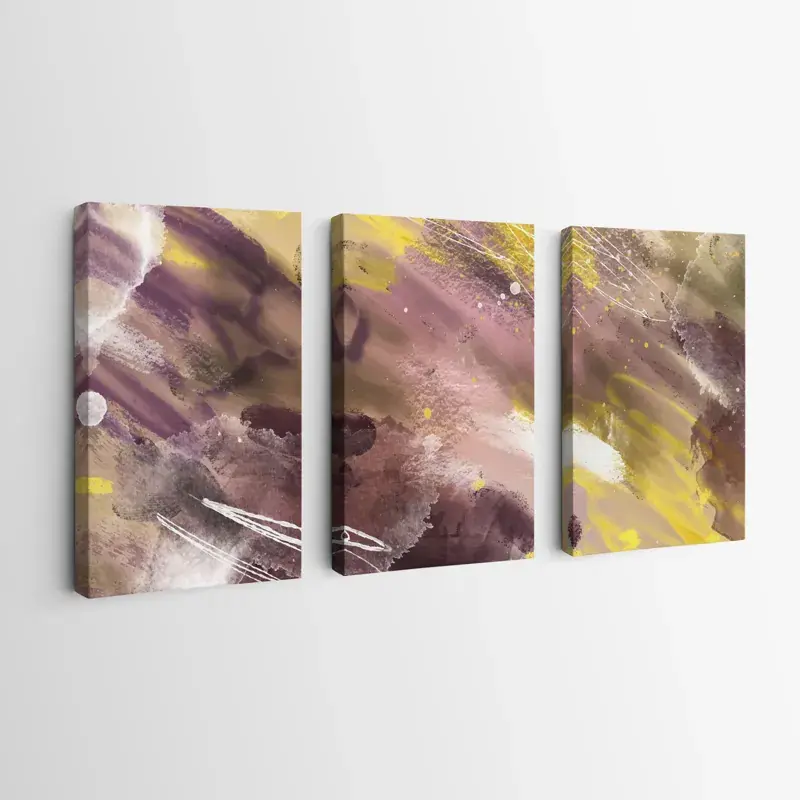 Mehrteiliges Leinwandbild Purple Set Rabatt