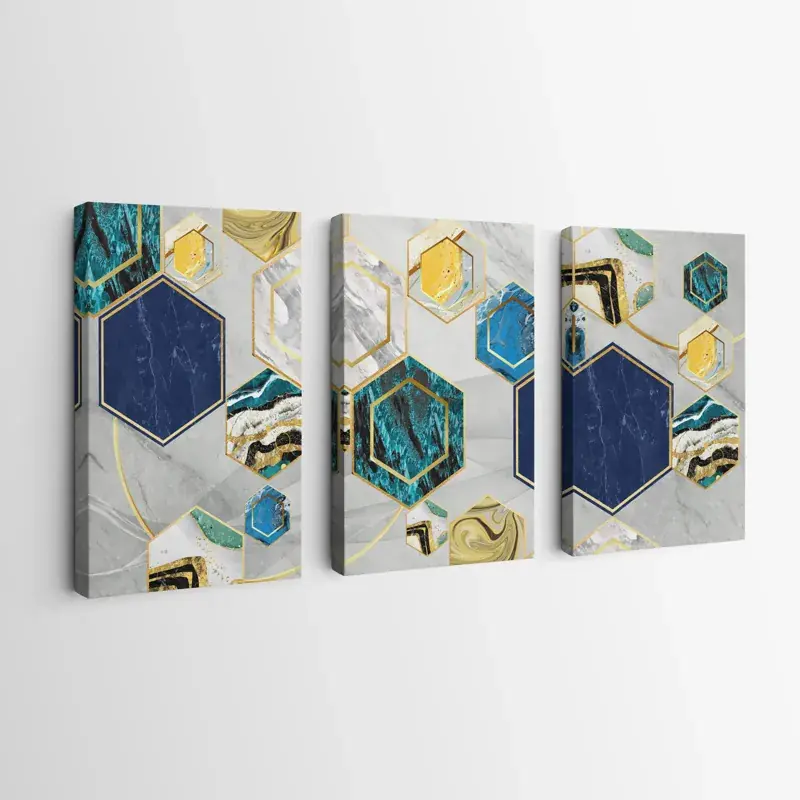 Mehrteiliges Leinwandbild Marble Hexagon Abverkauf